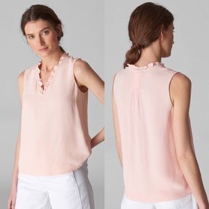 Whistles Hilary Ruffle Trim Top size 2